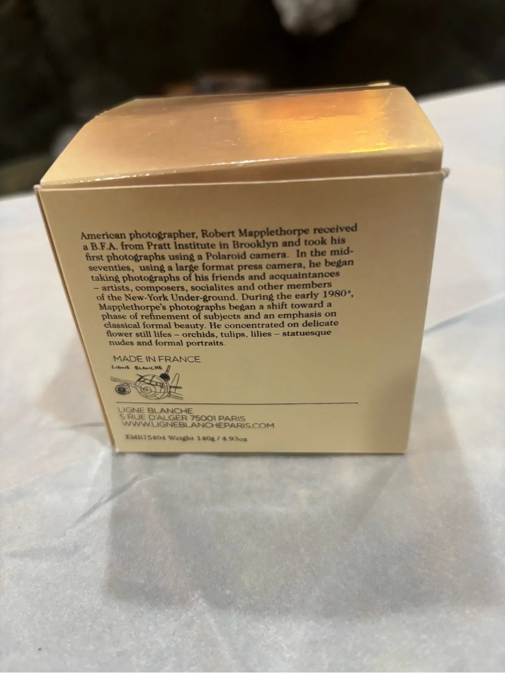 Ligne Blanche Robert Mapplethorpe Calla Lily Perfumed Candle. France. 4.93oz